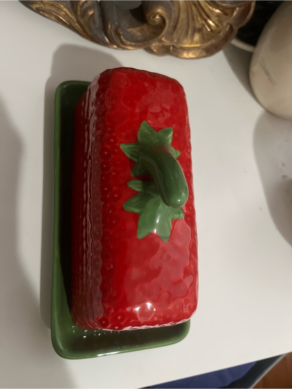 Strawberry Butter Dish - Picture 2 of 3